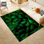 Green Leaves 3D matt elutuppa Pehme vaip magamistuppa Pestav libisemisvastane p&otilde;randavaip K&ouml;&ouml;k Vannitoamatt Uksematt Nordic 50x80cm 1pcs