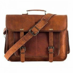Ehtsast ehtsast nahast unisex uus vintage k&auml;sitsi valmistatud &otilde;lakott 10X13X3 pruun