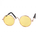 Ramidos Lemmikloomade prillid Kasside P&auml;ikeseprillid Koerte P&auml;ikeseprillid Teddy Isiksus Naljakas peakatted Lemmikloomatarvikud One Size kollane