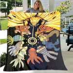 Anime Naruto 3D prinditud kunst fliisist tekk vooditele Matka piknikule paks tekk Moodne voodikate fliisist tekk 180x230cm