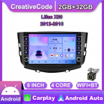 Lifan X60 2012-2016 jaoks koos nupu nupuga Android autoraadio multimeediumipleier Navigatsioon stereo GPS 2 Din Carplay 2+32GB 2+32GB