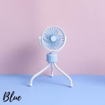 K&auml;eshoitav vaigistatud ventilaatori jalutusk&auml;ru miniventilaator Mini kaasaskantav akutoitega USB-toitega auto jalutusk&auml;ru ja lauajahutus tuulega konditsioneer sinine