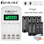 1,2 V AA laetavad akud + AAA 3 A laetav aku koos aku&uuml;mbrisega + LCD-ekraaniga nutikas akulaadija