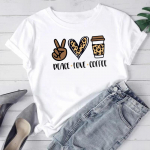 (Aasia suurus) Naiste moodne T-s&auml;rk Leopard Star Naine Naiste T-riided L&uuml;hikeste varrukatega T-s&auml;rk T-s&auml;rgid Graafilised T-s&auml;rgid S