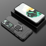 KEYSION p&otilde;rutuskindel armor &uuml;mbris Huawei P60 Pro P60 Art Silicone + PC Ring Stand telefoni kate Huawei Nova 11 Pro 11i 10 SE jaoks for Huawei P60 Pro punane