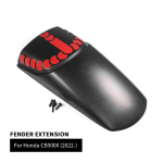 Honda CB 500 X CB500X 2022 2023 jaoks &ndash; mootorratta tarvikud esi poritiiva pikendus Front Fender Extende black