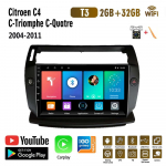 2 Din Citroen C4 C-Triomphe C-Quatre Pallas 2004-2011 autoraadio Android WiFi multimeediumipleier GPS Carplay 2+32GB 2+32GB must
