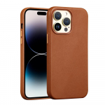 Magnetiline nahast &uuml;mbris iPhone'i 15 14 13 Pro Max 13 mini Magsafe &uuml;mbrisele Iphone 12 Pro Max juhtmevaba laadimise kate t&auml;ielik kaitse For iPhone 14 Pro pruun
