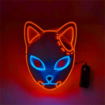 Uus Fox-Mask Fox-helendav mask Malloween Cosplay Halloween Face Cosplay Demon-Cosplay kollane