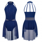 Lapsed, t&uuml;drukud, litrid, balletitants, kleit, l&uuml;&uuml;riline tantsuriietus, tantsusaal v&otilde;imlemine. 5-6 Years tumesinine v&auml;rv