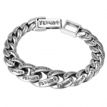 925 h&otilde;bedane mood retrostiilis klassikaline kuue s&otilde;na mantra meeste S925 h&otilde;beehted (Fgl )