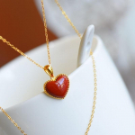 Naturaalne Hetian Jade Love Ripats S925 Sterling h&otilde;bedane l&otilde;unapunane armastuskaelakee t&auml;isv&auml;rviline t&auml;is liha l&otilde;unapunane punane