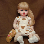 Realistlik, elutruu t&auml;issilikoonist kehaga reborn baby girl nukk 55 CM 22-tolline m&auml;nguasi printsess v&auml;ikelaps Bebe kuldsete pikkade juustega