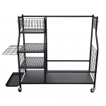 Golfikottide hoiualus Golfipallikoti vidinad Korraldaja vitriin, golfivarustuse tarvikud With Wheels must