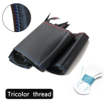 Must kunstnahast autojuhtimiskangi kate BMW E90 320 318i 320i 325i 330i 320d X1 328xi jaoks Tricolor thread gray