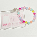 Kawaii 3-tolline Kpop fotokaardihoidja akr&uuml;&uuml;lkristall Krediit-ID Pangakaardi fotode hoidik Bussikaardi kaitse&uuml;mbris Keycahini ripats 3 inch style1