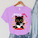 METALLICAT T-s&auml;rgid Naiste &Uuml;markaelusega T-s&auml;rgid Multifilmid Kitarr Naiste Riietus Loomad Kass Harajuku Topid Naiste Vintage T-s&auml;rgid M