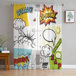 Dialoogiboksi plahvatuslikud t&uuml;llkardinad elutuppa Prindi l&auml;bipaistev Voile kardin Magamistoa akende varjestus kardinad Rulood Kodukaunistus W135 x H115cm x1