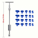 Autode v&auml;rvivaba m&otilde;lkide parandamise t&ouml;&ouml;riist liughaamriga Auto m&otilde;lkide eemaldamise komplektid Auto kere rahe m&otilde;lkide eemaldaja 19.6in Puller +20Pcs Tabs