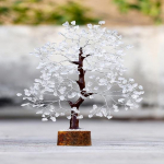 Elu kvartspuu t&scaron;akrapuu, traat-bonsai feng shui puu, rahapuu kristall positiivse energia saamiseks