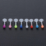 8tk/partii 16G 6/8/10mm V&auml;rviline huulepulk Akr&uuml;&uuml;l Paindlik Push-in Monore Labret K&otilde;rvak&otilde;hre Tragus Piercings Ehted Bioplast