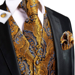 Hi-Tie Tuxedo vest meestele, &uuml;likond, vest kaelaside, taskur&auml;tik, mansetin&ouml;&ouml;bid pulma&auml;ri jaoks S