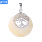 Loodusliku kesta fragmendid Liimimine ripats Roosa kest kollane kest abalone kest turvapandla elupuu colorfulpendant