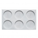 Vastupidav j&auml;&auml;k&uuml;psetamise silikoonist kuue gravitatsiooniga kondiitrivormi k&ouml;&ouml;gitarvikud k&uuml;psisevorm 1pc valge