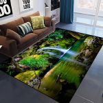 Looduslik mets ja juga maastik Vintage Boho k&ouml;&ouml;gimatt Pehme paksendatud k&ouml;&ouml;gimatt Veekindel libisemiskindel &otilde;likindel p&otilde;randamatt, jooksjavaip 40x60cm