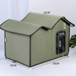 Cat House Villa telk, kokkupandav lemmikloomade varjupaik, metsikud kassid toakassipoegadele v&otilde;i v&auml;ikestele koertele roheline