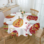 Lihav&otilde;ttemunad, v&auml;rvilised armastuse &uuml;marlaudlina festivalil einestamine veekindel laudlina lauakate pulmapeo kaunistamiseks 4pcs 33x48 Table mat