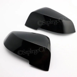 For BMW 5 6 7 Series Black mirror cover F10 F11 F18 F07 F12 F13 F06 F01 F02 F03 F04 LCL Carbon fiber pattern mirror cover Bright black black