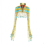 Egiptuse peakattega helmestega peapael Stiilne kleit kroonkost&uuml;&uuml;mi aksessuaarid teemale must