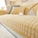 Talvine libisemiskindel pl&uuml;&uuml;sist diivanipadi paksendatud ruuduline flanellpadi nahast diivan seljatugi k&auml;etugi samet diivani r&auml;tik kohandatud 70x70cm 1pcs