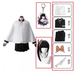 Anime Demon Slayer Cosplay kost&uuml;&uuml;m Kimetsu no Yaiba Kanao Tsuyuri Kanawo Kimono komplekt, Naiste Halloween L-(Full set+wig)