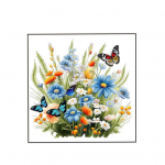 Seinakleebised Elav liblikas lillemuster Lihtne peale kanda kauakestvad dekoratiivliimid eemaldatavad seinakleebised