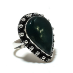 Natural Moss Agate Gemstone Handmade 925 Sterling Silver Ring Size 7.5 e6u37