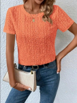 Suvine soliidne &otilde;&otilde;nsate varrukatega vabaajas&auml;rk Naiste mood valged topid Pluus Sexys Mujer Blusas Elegantes Finas Para XXXL oranž
