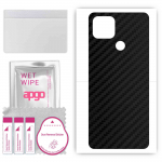 apgo Protective Skin Sticker for the back compatible with Oppo A35, Wrap Film, Foil, Vinyl - Pattern Carbon Black