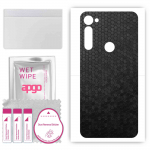 apgo Protective Skin Sticker for the back compatible with Motorola Moto G Pro, Wrap Film, Foil, Vinyl - Pattern Black Honeycomb