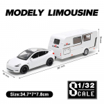 1/32 skaala Tesla mudel Y haagissuvila metallist survevalu sulamist m&auml;nguautomudel veoautod lastele M&auml;nguasjad s&otilde;idukid hobide kollektsioon 1/32-Size:34.7*7.8*7cm