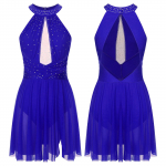 Naiste iluuisutamine, l&uuml;&uuml;riline tantsuetendus, kost&uuml;&uuml;m S&auml;ravad kivid, v&otilde;rkkangas, seljata, varrukateta kleit tantsuriided S burgundiapunane