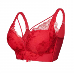 Suures suuruses Push Up rinnahoidja, seksikas pesu naiste t&auml;ielik katmine pitsrinnahoidjad juhtmevaba rinnahoidja CDE Cup 34/75C beež