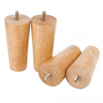 12 cm t&auml;ispuidust diivanijalgade komplekt M8 poltidega, tammepuust koonilised asendusdiivanipink, tool, kohvilaud, kapijalgade komplekt (4 tk) style 1