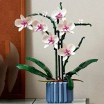 10311 ehitusplokkide komplekt miniatuurse orhideepoti mudeliga, loomingulised lillekimbu ideed, kokkupandud isetegemise tellised, lastele m&otilde;eldud hariduslikud m&auml;nguasjad