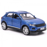 1/36 mastaapsed mudelid Koguge T-ROC sulamimudeli s&otilde;idukite survevaluga viimistletud automudeli jaoks, t&otilde;mmake tagasi m&auml;nguauto survevalu mudel 1/36-Size:11.5*5*4cm sinine