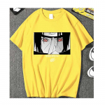 Harajuku Meeste T-s&auml;rk Lahe koomiksifilm Anime Print Unisex l&uuml;hikeste varrukatega vabaaja T-s&auml;rk Meeste t&auml;navar&otilde;ivaste suvine topp XS kollane
