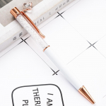 1-osaline pastapliiats, koolitarbed, kontoritarbed, metallist kristallist ketrav luksusbr&auml;nd, k&otilde;rgekvaliteediline &otilde;de Teemant Roos Kuldristik Ink Color:Black