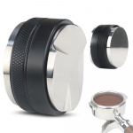 58 mm 2-in-1 kohvijaotur ja roostevabast terasest tamper kahe peaga kohvitasand reguleeritavad 51mm must