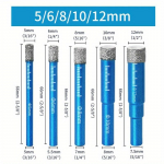 Teemantjoodisega kuivpuurpuur T&ouml;&ouml;riist portselani jaoks Keraamiline marmor graniit plaat Auguavaja Saag L&otilde;ikur 1tk 5-16mm &Uuml;mmargune vars 5Pcs 5-12mm